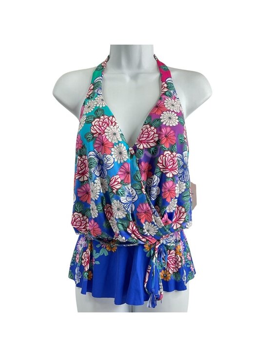 Johnny Was Other - Johnny Was Swimsuit Womens Sz S Color Blast Tankini Top CSW8223-J Nwt $298